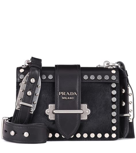 prada cahier soft black|Prada leather cahier bag.